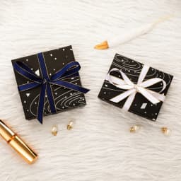 Multi Size Square Ribbon Jewelry Box With Ring Earring Necklace Bracelet Charm Black Jewelry Kraft Paper Gift Packaging Box