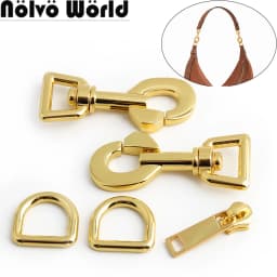1-5 sets 2 colors 36*28mm gold chrome durable rectangle a set of lock for woman handbag with eyelets key lock purse accessories