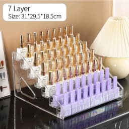 3/4/5/6/7 Layers Acrylic Nail Polish Display Rack Transparent Cosmetic Organizer Multi-layer Simple Mounting Rack Stand Holder