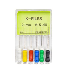 6Pcs/Pack Dental Endo Files Hand Use K Files Stainless Steel Root Canal Treatment Drills Endodontic Instruments