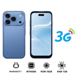 SERVO Unlocked Pocket Smartphone Android 8.1 3G WCDMA Dual SIM Face Unlock WiFi GPS 3.75" Screen Mini Mobile Phone Video Player