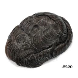 Men Hair Toupee Fine Mono Men's Wig Durable Capillary Prosthesis 6inch Handmade Mens Wigs Human Hair Tupee System 130% Density
