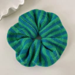 Stripes Knitted Wool Fabric Large Scrunchies Elastic Hair Bands Women Girls Ponytail Hair Ties Headbands Winter Hair Accessories