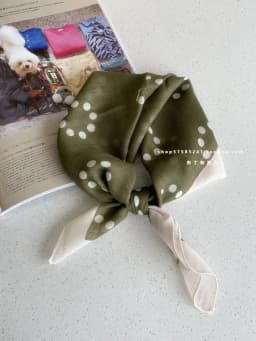 Cotton and Linen Square Towel Floral Polka Dot Scarf Literary Mori Headscarf Headband Bag Strap Female Japanese Korean Popular