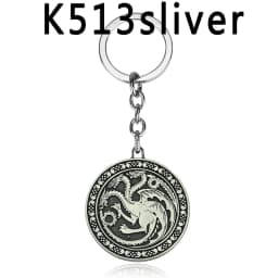 Dragon House Keychain Targaryen Dragon Shape Keyring for Fan Collection Accessories Friends Gift