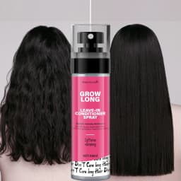 Leave-in conditioner spray and smoothing agent, long-lasting biotin - anti-frizz deep conditioner for split ends and breakage - vitamin E, caffeine, and ginseng, suitable for curly, dry, and damaged hair