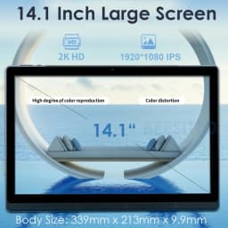 Global Version 14.1 Inch Tablet PC Big Screen 1920x1080 IPS Deca Core 12+256GB Tablet 14 Inch Android 12 4G LTE Game Study PAD