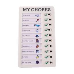 Reusable My Chores Checklist Daily Planner Memo Plastic Board Chore Chart Responsibility Behavior for Kid Self-discipline Card