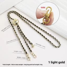 Bag Extension Strap For Women Bag Adjustable Leather Chain Shoulder Strap Modification Small Golden Ball Chain Accessories