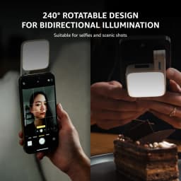 amaran Go Ultra-Compact Built-in Mirrored Mini LED Phone Light Magnetic Mount Versatile Flip Design for Vlog Selfies by Aputure