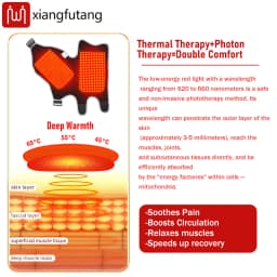 Red Light Heating Massage Shoulder Support Heating Pad 3-Speed Vibration Muscle Relax Belt Shoulder Brace