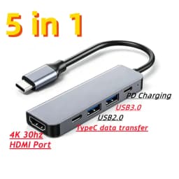 5/7/8 in 1 Type-C Docking Station USB C Hub Mutiport Adapter USB3.0 PD Charging SD TF Card Reader For Laptop Macbook Notebook