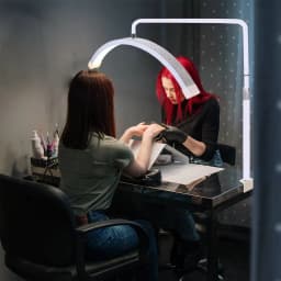 FOSOTO Overseas Warehouse LED Video Light Half-moon Fill Light Lash Nail Desktop Light For Beauty Eyelash Tattoo Makeup
