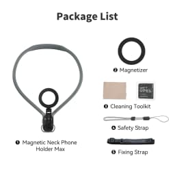 TELESIN Max Magnetic Neck Mount Silicone Quick Release Hold for Iphone 15 14 13 12 11 10 SAMSUNG HUAWEI XIAOMI Phone Accessories