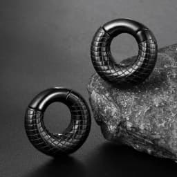 Giga 6mm Ear Hoop Stretcher Weights for Stretched Ears, 2g Stainless Steel 316L Ear Plugs Hanger Expander Body Piercing Jewelry
