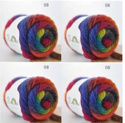 100% Wool Yarn Rainbow Color for Hand Knitting Crochet Plush Thickness Lanas Thread DIY Soft Scarf Shawl Sweater