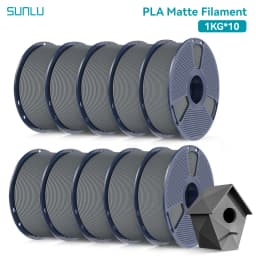 SUNLU PLA Matte 10KG1.75mm ±0.03mm 1KG/2.2LBS 3D Printer Filament PLA High Transparency Fast 2-7 Days Delivery RoHS Reach