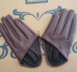 Men Women's Short Design PU Leather Half Palm Motorcycle Gloves Male Female Performance Dancing Gloves R982