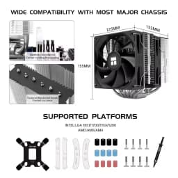 Thermalright Peerless Assassin 120 SE V2 Computer Case Air Cooling Radiator, Support LGA1851/1700/AM5/AM4 with 120x120x28mm Fan