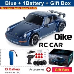 Oike 4WD Drift Racing RC Car with LED Light High Speed 2.4G Radio Remote Control 4x4 Race Sports Cars for Kids Toy Gift