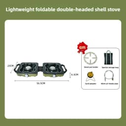 BUERK Camping Stove Double Burner Portable High Firepower Folding Camp Gas Burner Outdoor Bbq Cooking Set Picnic Gas Stove New