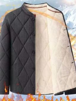 Thickened Winter Cotton Jacket for Elderly Men Warm Fleece Lined Cold Proof Grandpa Style Casual Fashion Urban Loose Fit Coat