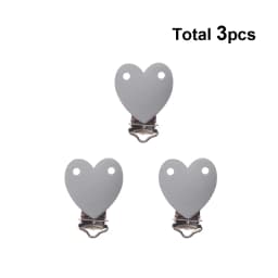 LOFCA 3pcs/lot Silicone Heart Mouse Shape 4.5CM Clips Creation Pendant Tools Multi Colors For Necklace Jewelry Accessories