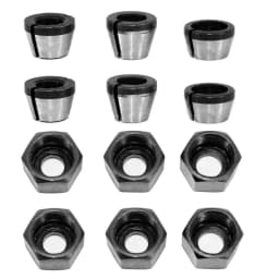 6/12PCS 6/6.35/8mm Milling Cutter Collet Adapter Collets Chuck Engraving Trimming Machine Electric Milling Cutter Accessories