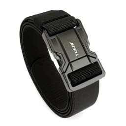 VATLTY New Elastic Casual Belt for Men Quick Release Metal Buckle Tactical Outdoor Girdle Adjustable Blue Hiking Belt Male