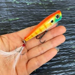 7g 65mm Surface Popper Fishing Lures Long Casting Artificial Hard Bait Topwater Pencil Swimbait Wobblers for Pike Perch Supplies