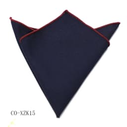 Solid Striped Brown Pocket Square 23CM Cotton Men's Suit Handkerchief Groom Host Hanky Wedding Party Chest Tie Suit Accessories