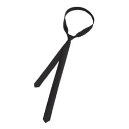 Classic Elegant Black Neck Tie for Women Man Fashion Korean Simple Clip Tie Slim Smooth Clothing Accessories