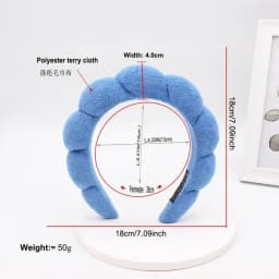 Women Girls Sponge Co Spa Makeup Bubble Terry Cloth Headband Puffy Retro Hair Bands Soft Hairband Headwear