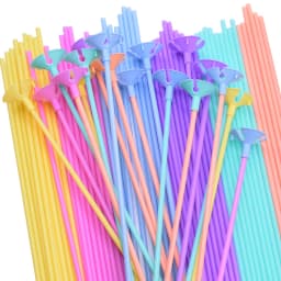 10/20/30/50pcs 30cm Latex Balloon Stick Multicolor Plastic Macaron Balloon Holder Cups for Wedding Birthday Decor Accessories