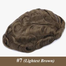 Hollywood-Toupee Lace & PU Base Human Hair Replacement System Unit Toupee Wig For Men Durable Male Hair Prosthesis Men's Wigs