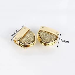 2Pcs Metal Turn Twist Lock Buckle Purse Spring Latch for Bags DIY Handbag Locks Clasp Bag Closure Sewing Hardware Accessories