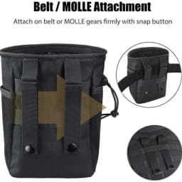 Outdoor Molle Drawstring Ammunition Bag Adjustable Utility Belt Fanny Hip Waist Bag Outdoor Ammo Storage Pack Ammo Bag