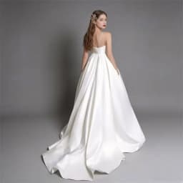Customized Simple Satin Slit Solid Wedding Dresses Sexy Spaghetti Straps Pleats A Line Bridal Gown Vestido De Noiva with Pockets