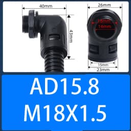 Corrugated Pipe Turning Joint Electric Box Waterproof Protection Cable Plastic Fixed Head AD13 AD15.8 AD18.5 AD21.2 AD25 L Type