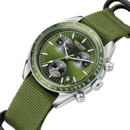 MEGIR Triple-eye Quartz Watch for Men's Nylon Braided Strap Waterproof Luminous Sports with Chronograph Fashion Wristwatch Male
