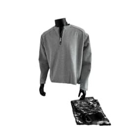Men's Sweatshirt 2026 Spring Autumn Black Half Zip Shoulder Pad Sweatshirt Studded Regular Shoulder Edgy Cropped Sweater