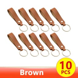 1/100pcs 8Color PU Leather Keychain Business Gift Suitable for Men and Women Car Key Strap Waist Wallet Keychains and Keyrings