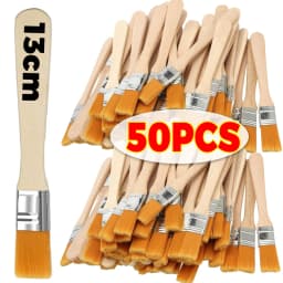 Paint Brushes Wooden Handle Nylon Bristle Paint Brush Set for Oil Painting Dusting Cleaning Edge Trim Painting Brushes Hand Tool