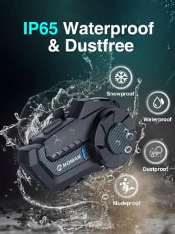 Moman Motorcycle Helmet Intercom Mesh Bluetooth Helmet Headset Moto Interphone Wireless 5.1 Communication System to 1000M Radio