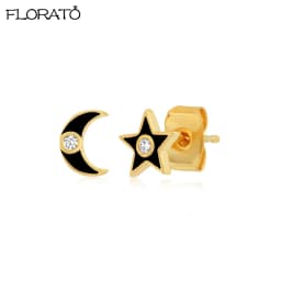 925 Sterling Silver Needle New Star/Moon Small Hoop Earrings for Women Exquisite Crystal Pendant Earrings Fashion Jewelry Gift