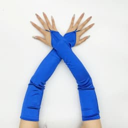 Women Satin Hook Finger Long Fingerless Gloves Bride's Wedding Dress Performance Party Retro Style Opera Etiquette Accessories