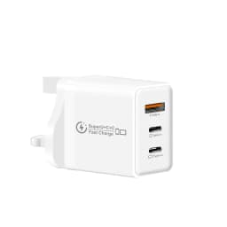 48W 3 Ports USB Fast Charger QC 3.0 PD Type C Wall Adapter EU US UK Plug For iPhone 15 Xiaomi Samsung Huawei For Phone Charging