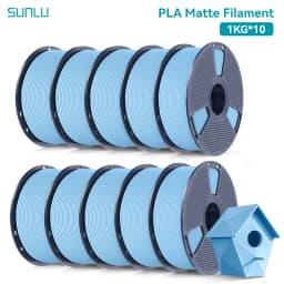 SUNLU PLA Matte 10KG1.75mm ±0.03mm 1KG/2.2LBS 3D Printer Filament PLA High Transparency Fast 2-7 Days Delivery RoHS Reach