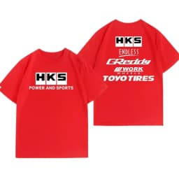 2025 Japan JDM Modified Car HKS ENDLESS Work Pure Tshirt Men Women Short Sleeve Big Size Crewneck Top Man Tees Unisex