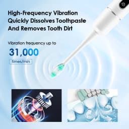 Electric Toothbrush Sonic Electric Toothbrush Deep Clean 6 Modes Waterproof Rechargeable for Adults 1/6 Brush Optional